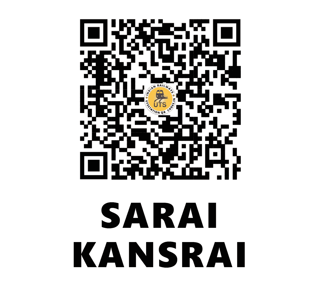 UTS QR Code for SARAI KANSRAI - SQN - NR (UTTAR PRADESH)